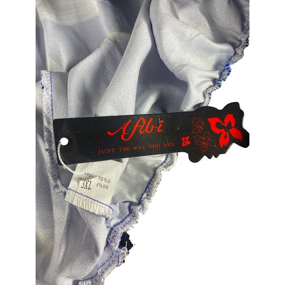 NWT Women high waist floral print chiffon midi long skirt with pockets 3XL - Picture 4 of 6